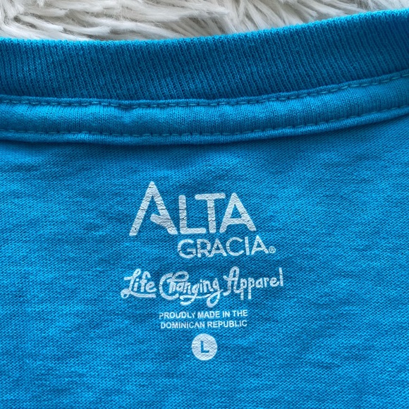 ALTA GRACIA • College of Charleston Blue & White Tee Shirt size Large - Picture 12 of 16